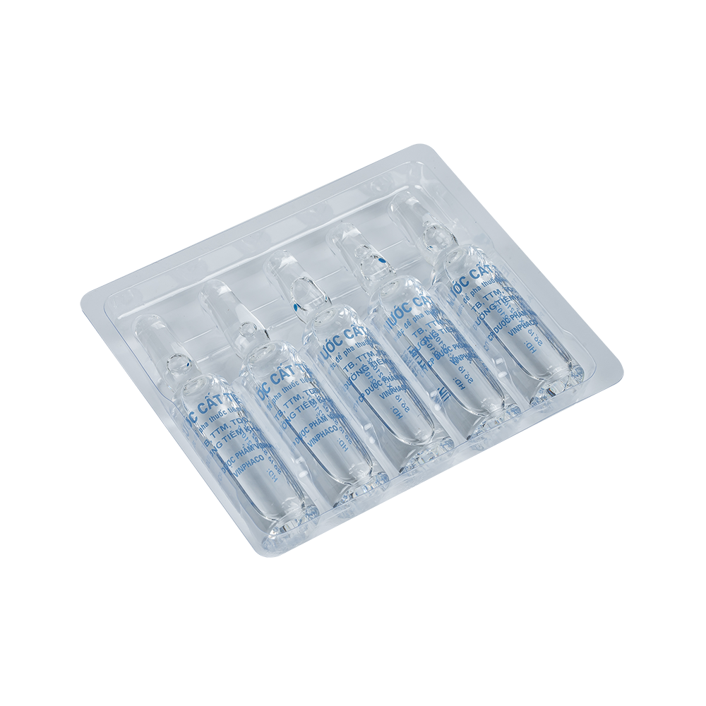 Nước cất tiêm 10ml Hộp 20 vỉ x 5 ống VINPHACO