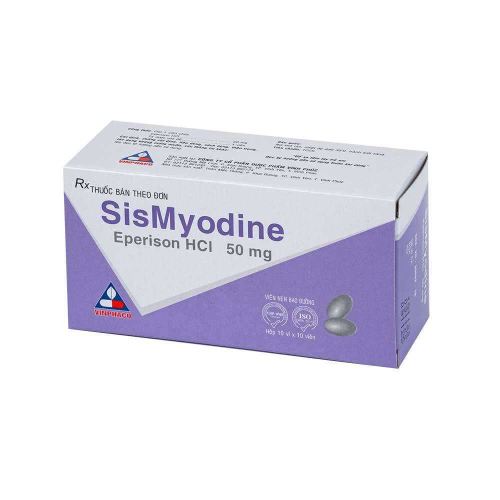 SISMYODINE Hộp 10 vỉ x 10 viên nến bao đường VINPHACO