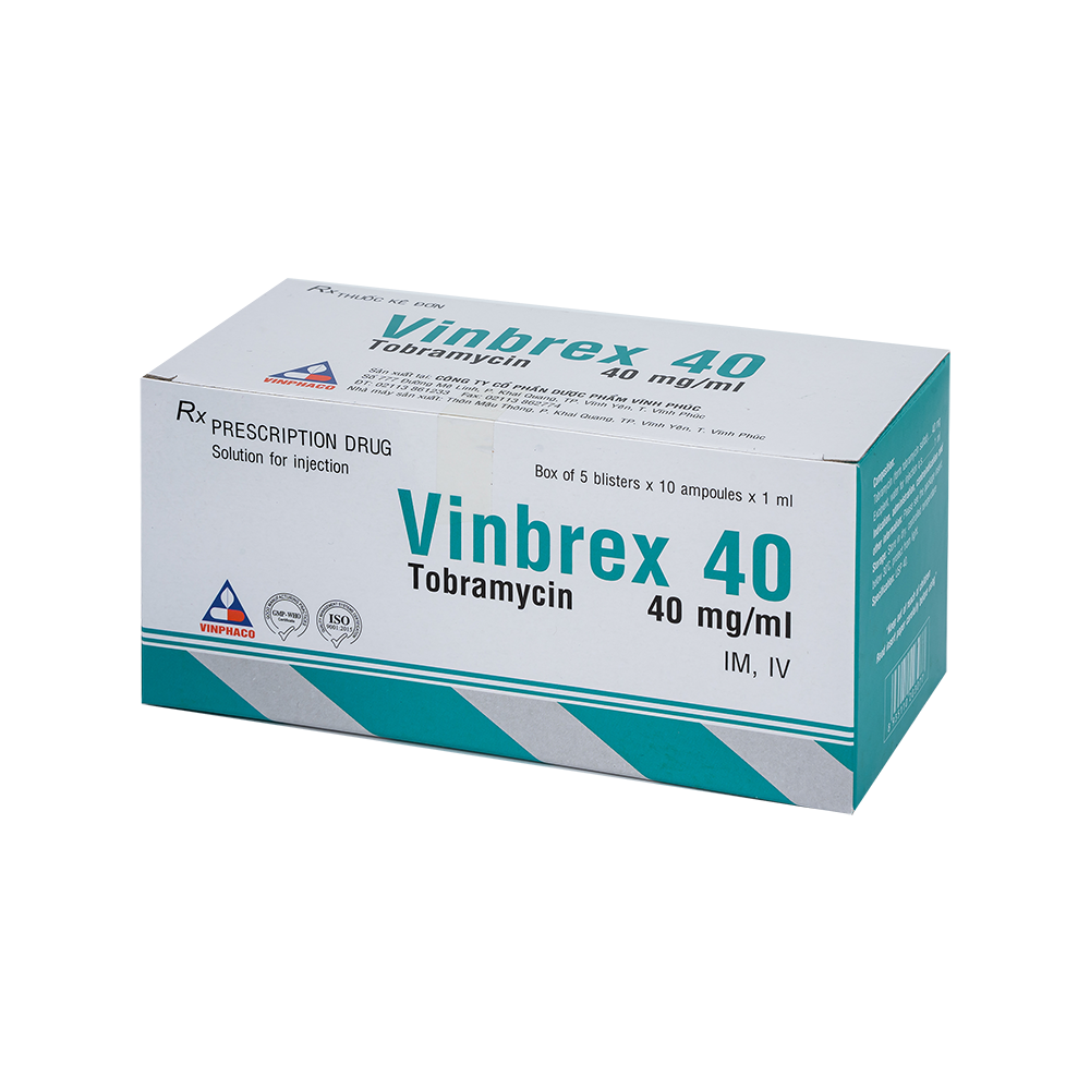 VINBREX 40 Hộp 5 vỉ x 10 ống  VINPHACO