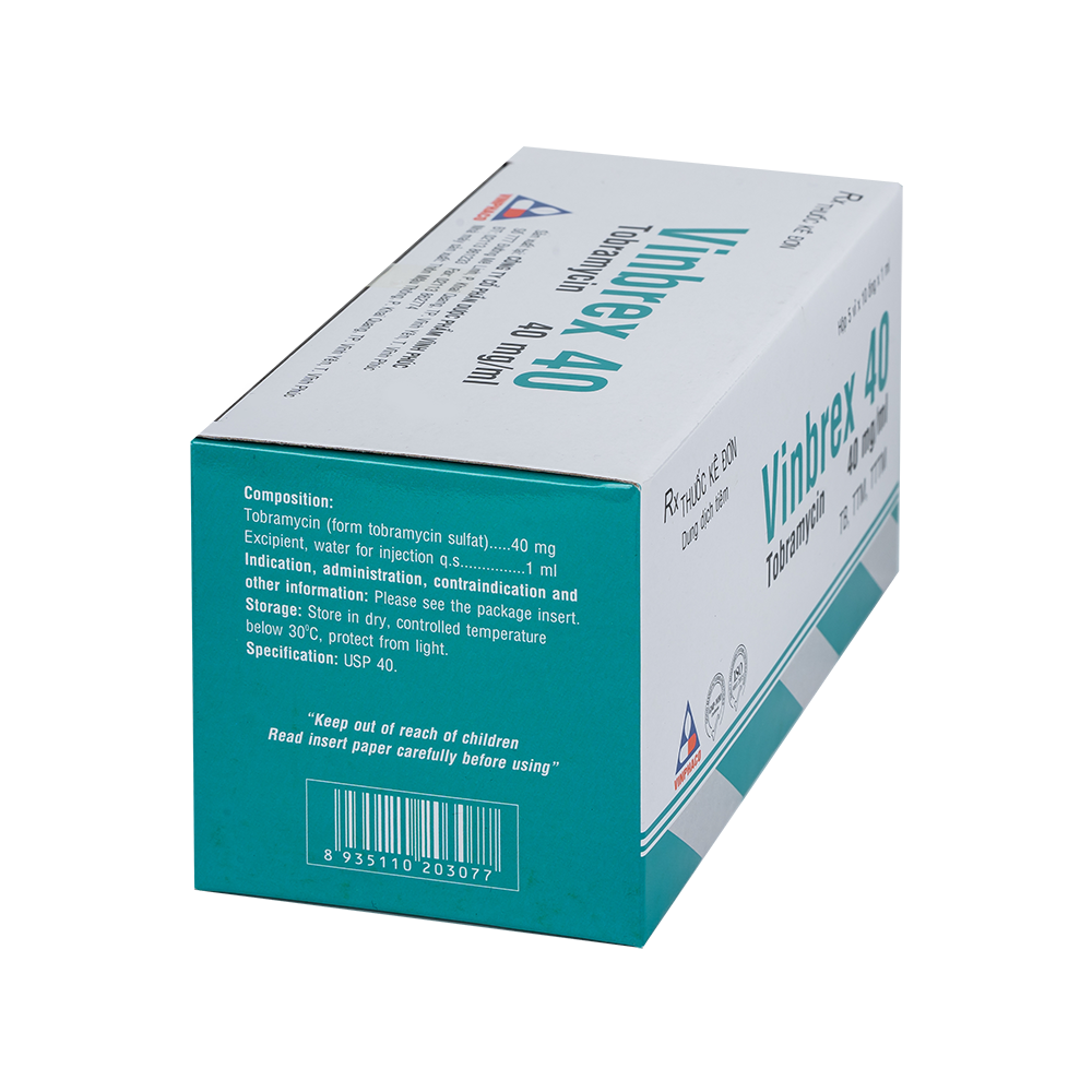 VINBREX 40 Hộp 5 vỉ x 10 ống  VINPHACO