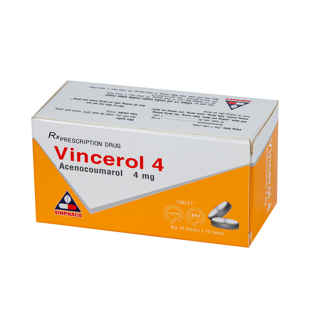 VINCEROL 4mg Hộp 10 vỉ x 10 viên  VINPHACO