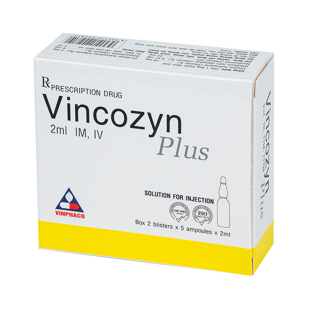 VINCOZYN PLUS  Hộp 2 vỉ x 5 ống  VINPHACO