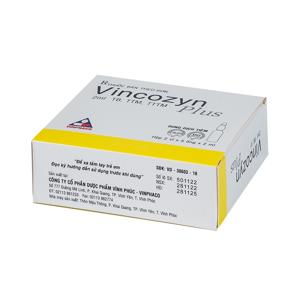 VINCOZYN PLUS  Hộp 2 vỉ x 5 ống  VINPHACO