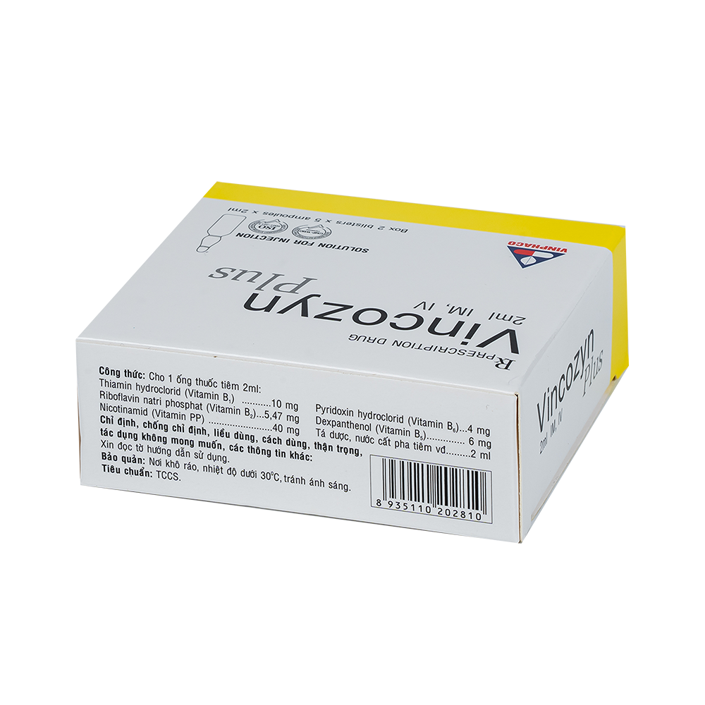 VINCOZYN PLUS  Hộp 2 vỉ x 5 ống  VINPHACO