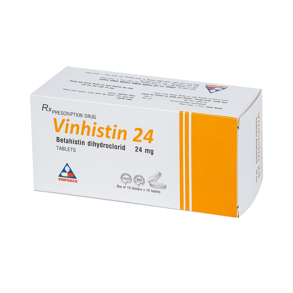 VINHISTIN 24 Hộp 10 vỉ x 10 viên nén  VINPHACO