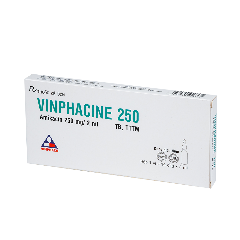 VINPHACINE 250 Hộp 1 vỉ 10 ống  VINPHACO
