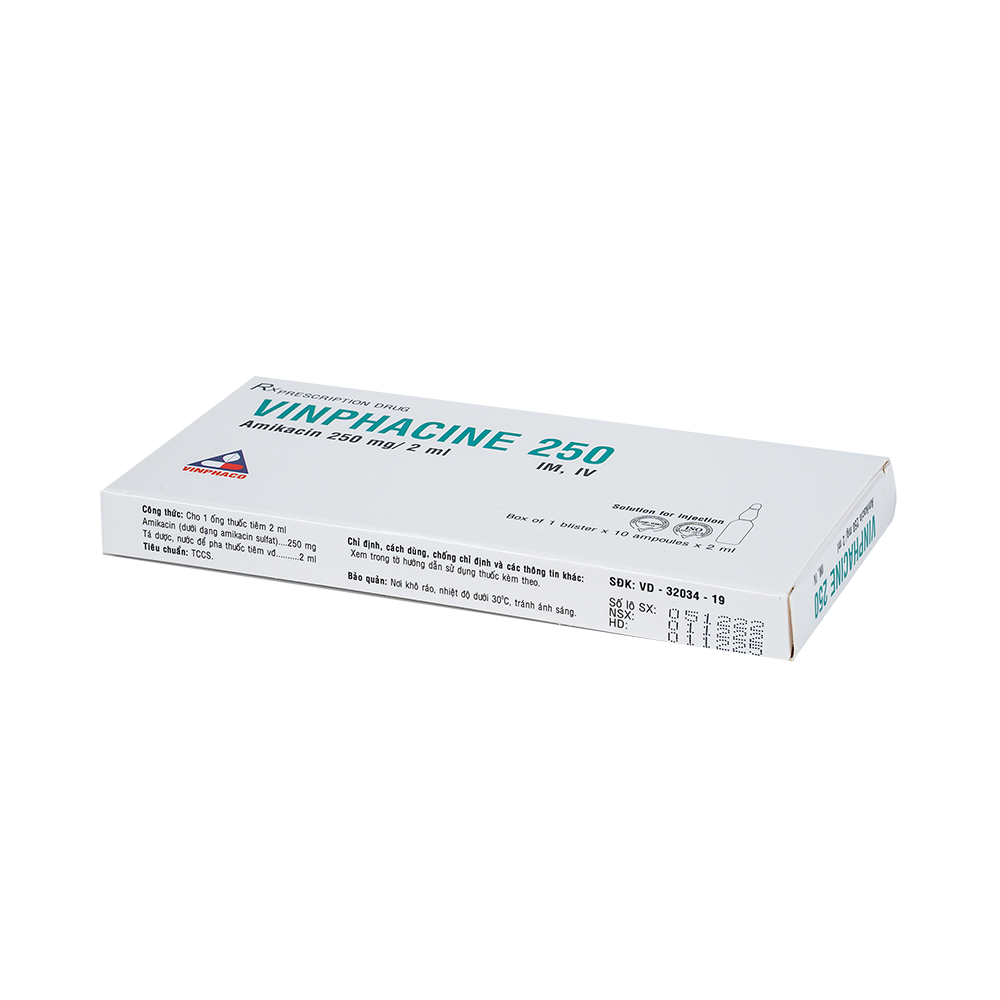 VINPHACINE 250 Hộp 1 vỉ 10 ống  VINPHACO
