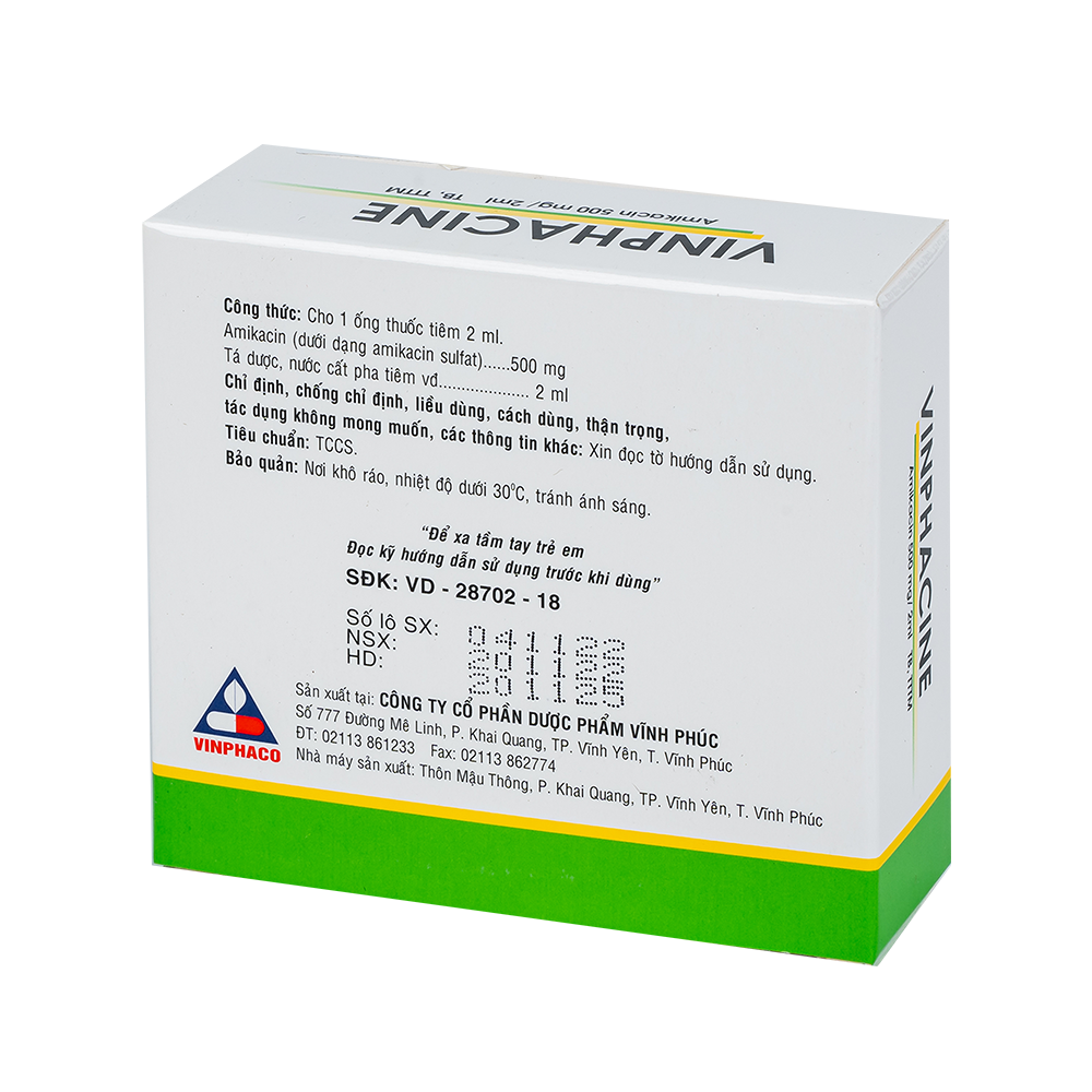 VINPHACINE Hộp 2 vỉ x 5 ống  VINPHACO