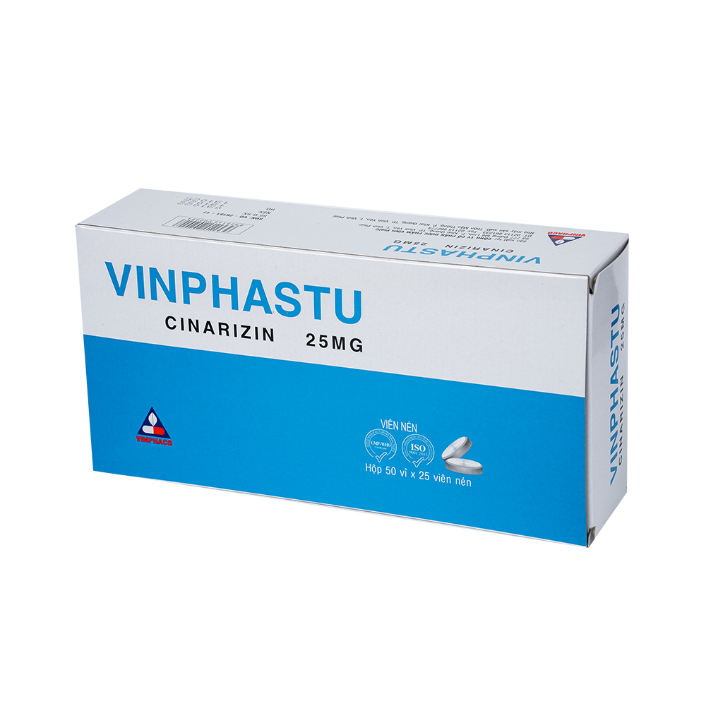 VINPHASTU Hộp 50 vỉ x 25 viên nén VINPHACO