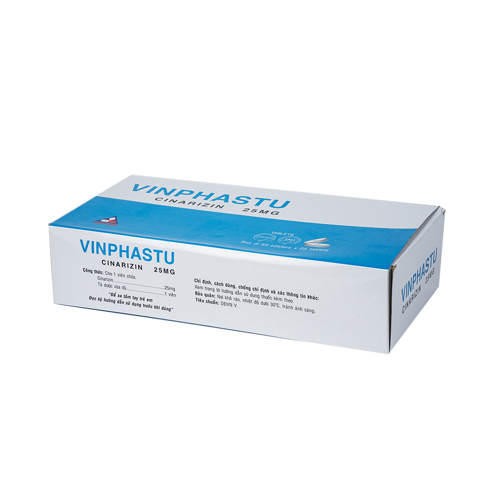 VINPHASTU Hộp 50 vỉ x 25 viên nén VINPHACO