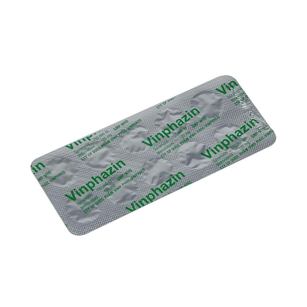 VINPHAZIN Hộp 2 vỉ x 10 viên nén bao phim VINPHACO