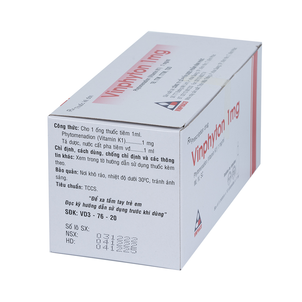 VINPHYTON 1MG Hộp 5 vỉ x 10 ống  VINPHACO