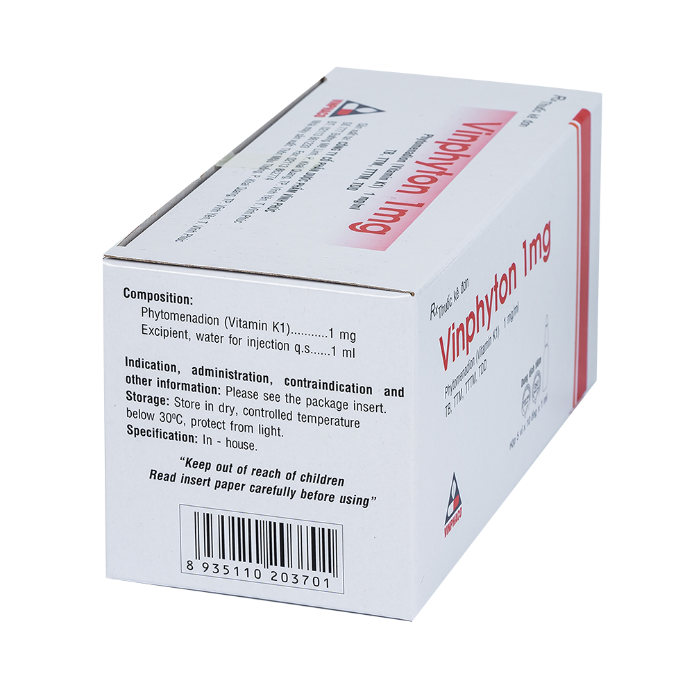 VINPHYTON 1MG Hộp 5 vỉ x 10 ống  VINPHACO