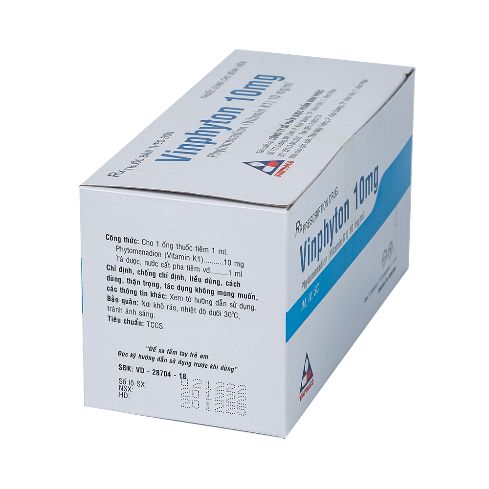 VINPHYTON 10MG Hộp 5 vỉ x 10 ống  VINPHACO
