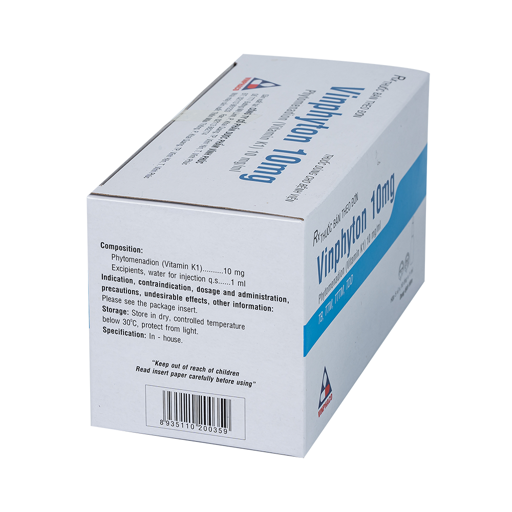 VINPHYTON 10MG Hộp 5 vỉ x 10 ống  VINPHACO