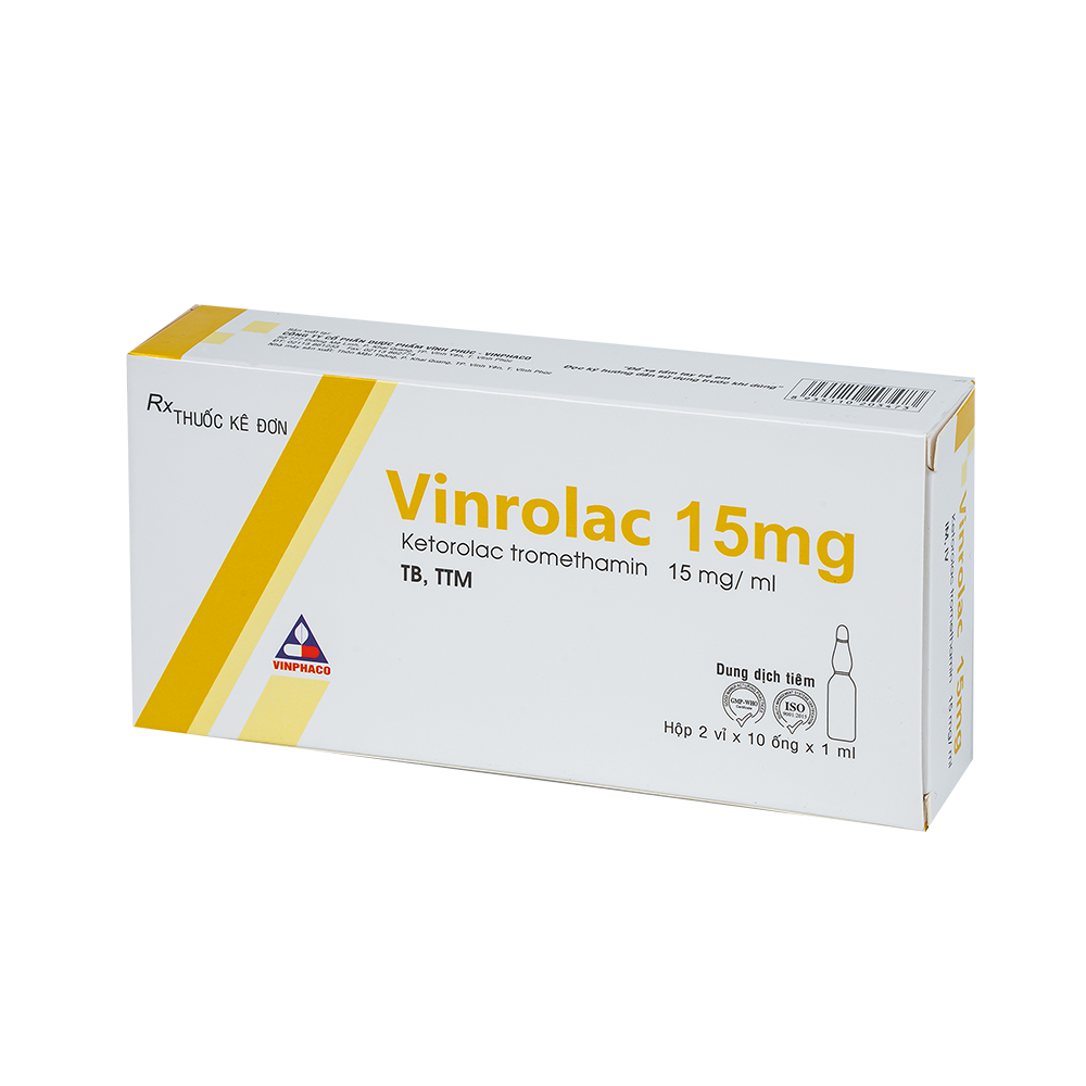 VINROLAC 15MG Hộp 2 vỉ x 10 ống  VINPHACO