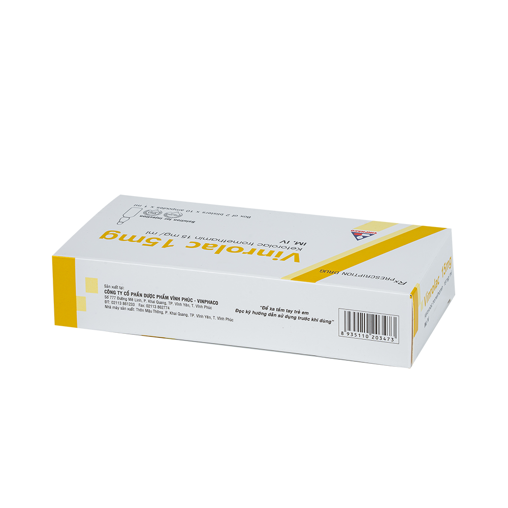 VINROLAC 15MG Hộp 2 vỉ x 10 ống  VINPHACO