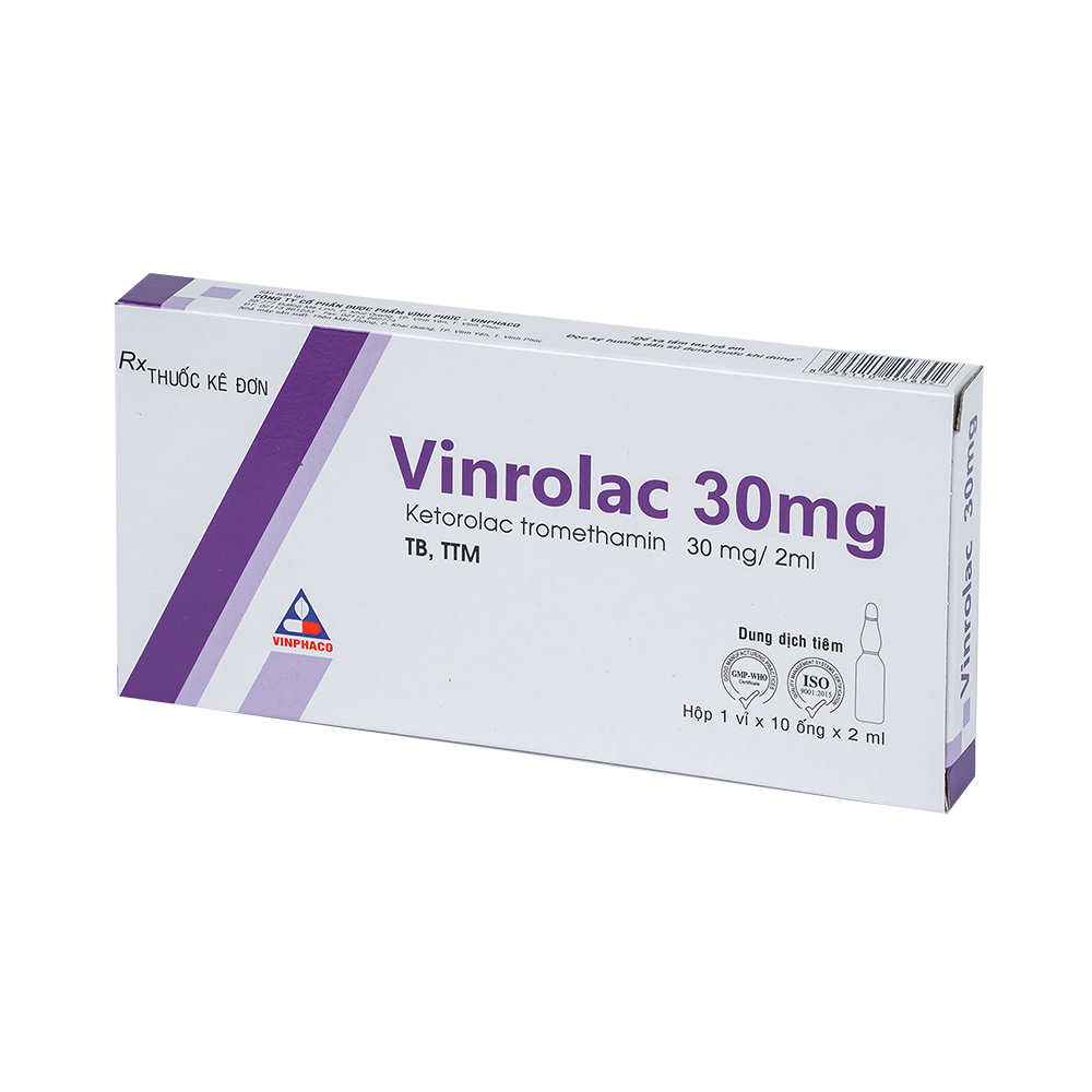 VINROLAC 30MG Hộp 1 vỉ x 10 ống  VINPHACO