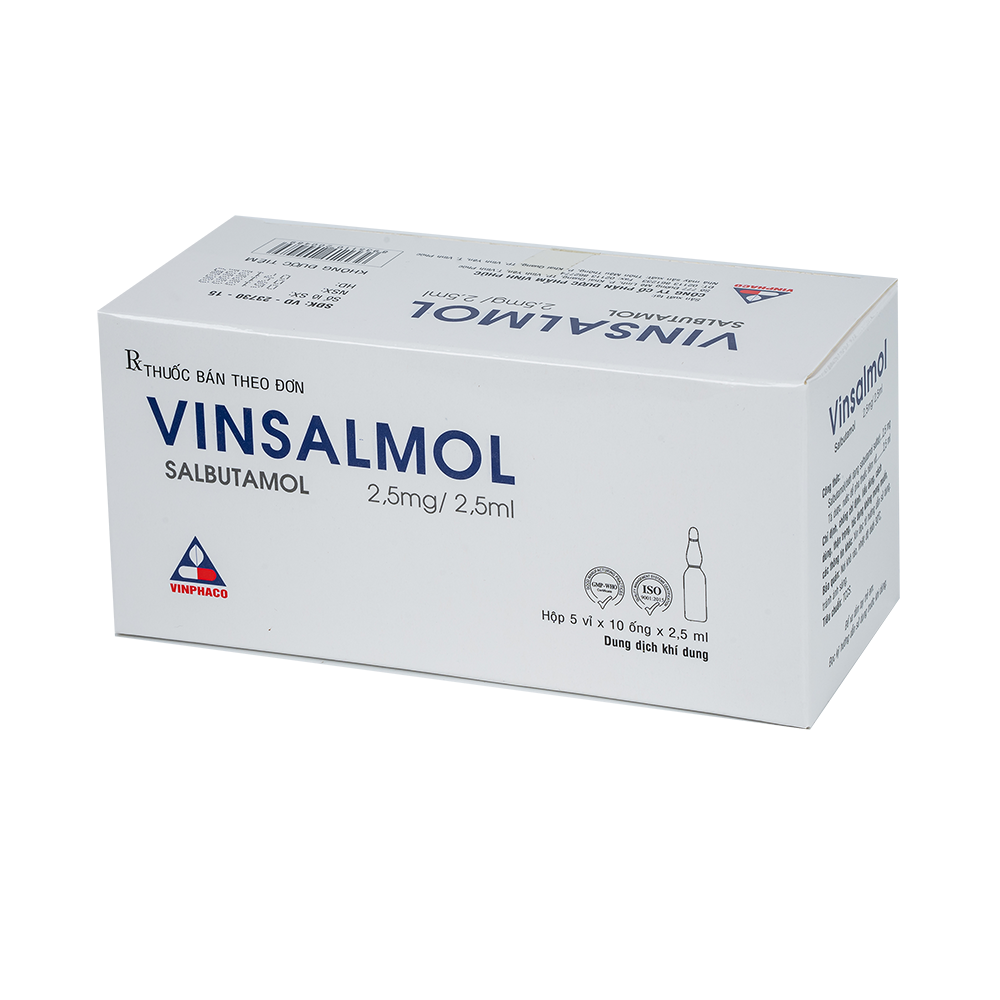 VINSALMOL (DD khí dung) Hộp 5 vỉ x 10 ống  VINPHACO