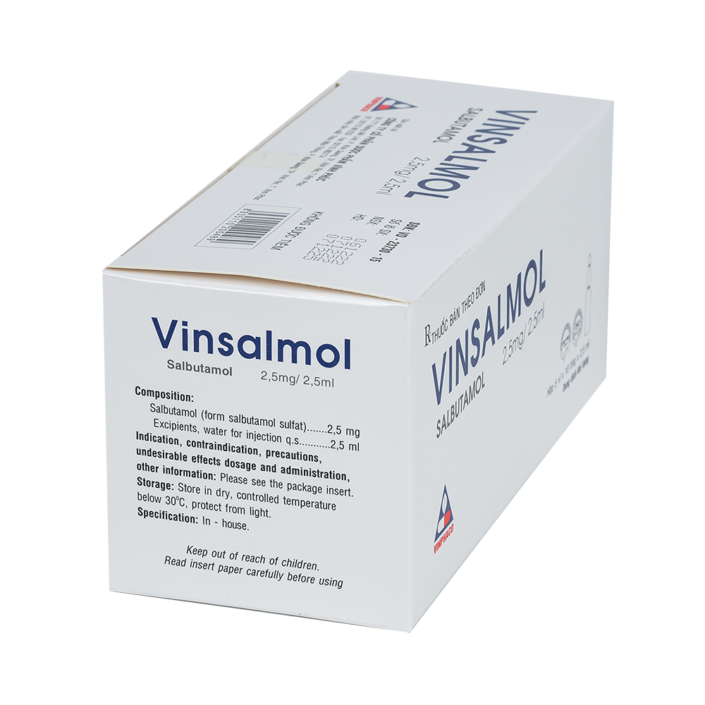 VINSALMOL (DD khí dung) Hộp 5 vỉ x 10 ống  VINPHACO