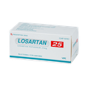 LOSARTAN 25 Hộp 10 vỉ x 10 viên Dược Cửu Long