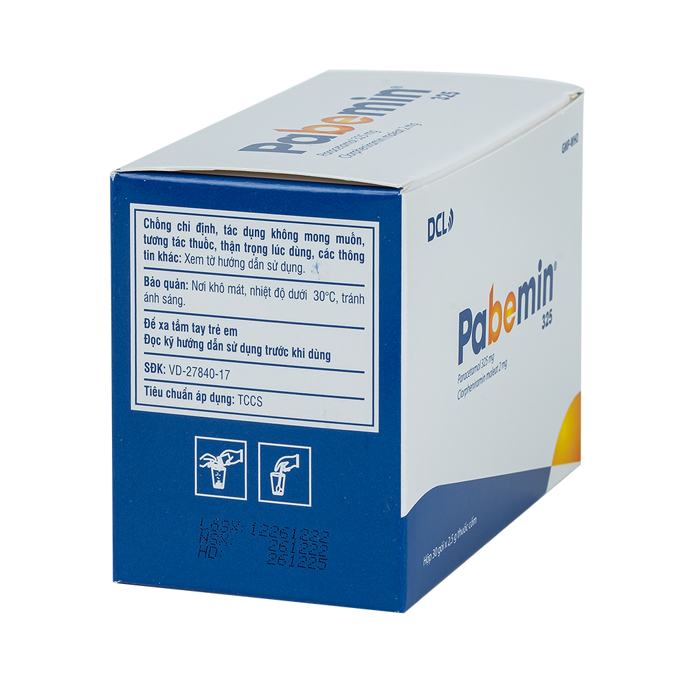 PABEMIN 325 Hộp 30 gói x 2,5g Dược Cửu Long