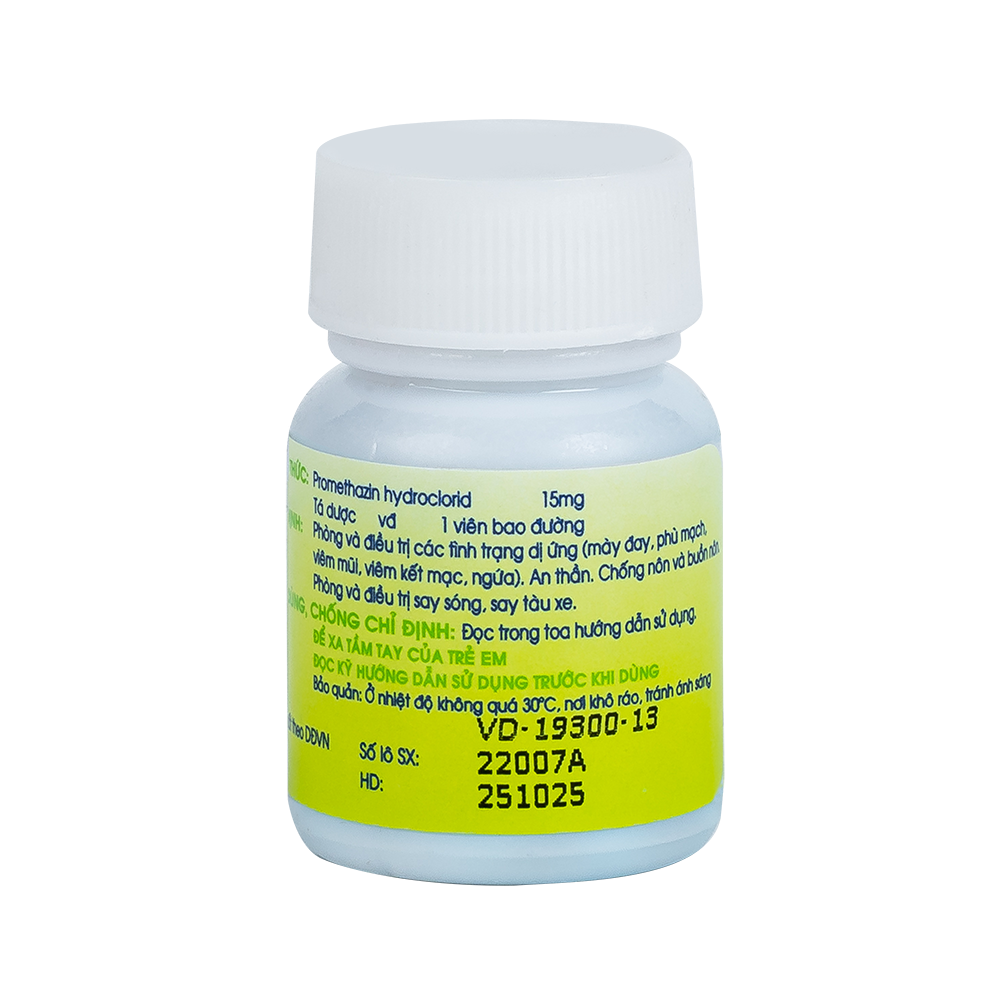 PROMETHAZIN 15mg Chai 40 viên