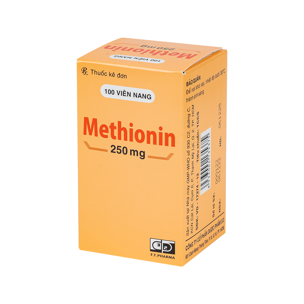 METHIONIN 250mg Chai 100 viên F.T.PHARMA