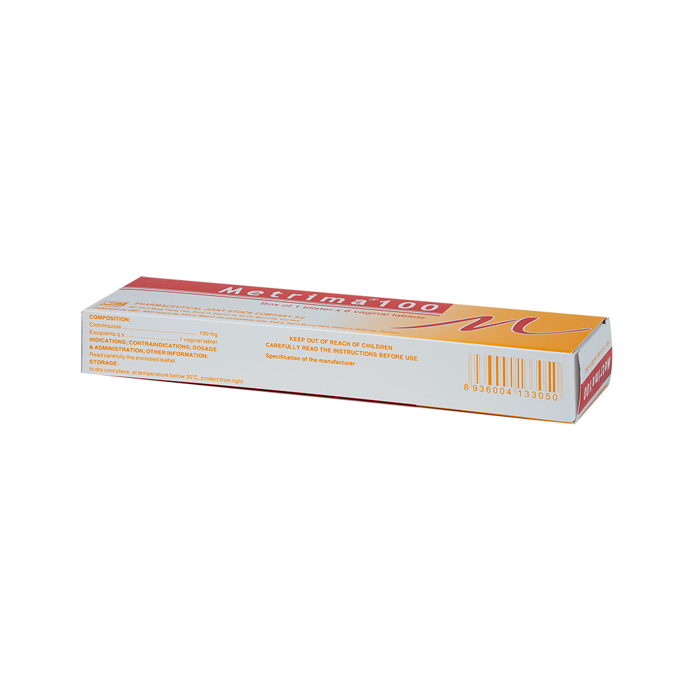 METRIMA 100mg Hộp 1 vỉ x 6 viên F.T.PHARMA