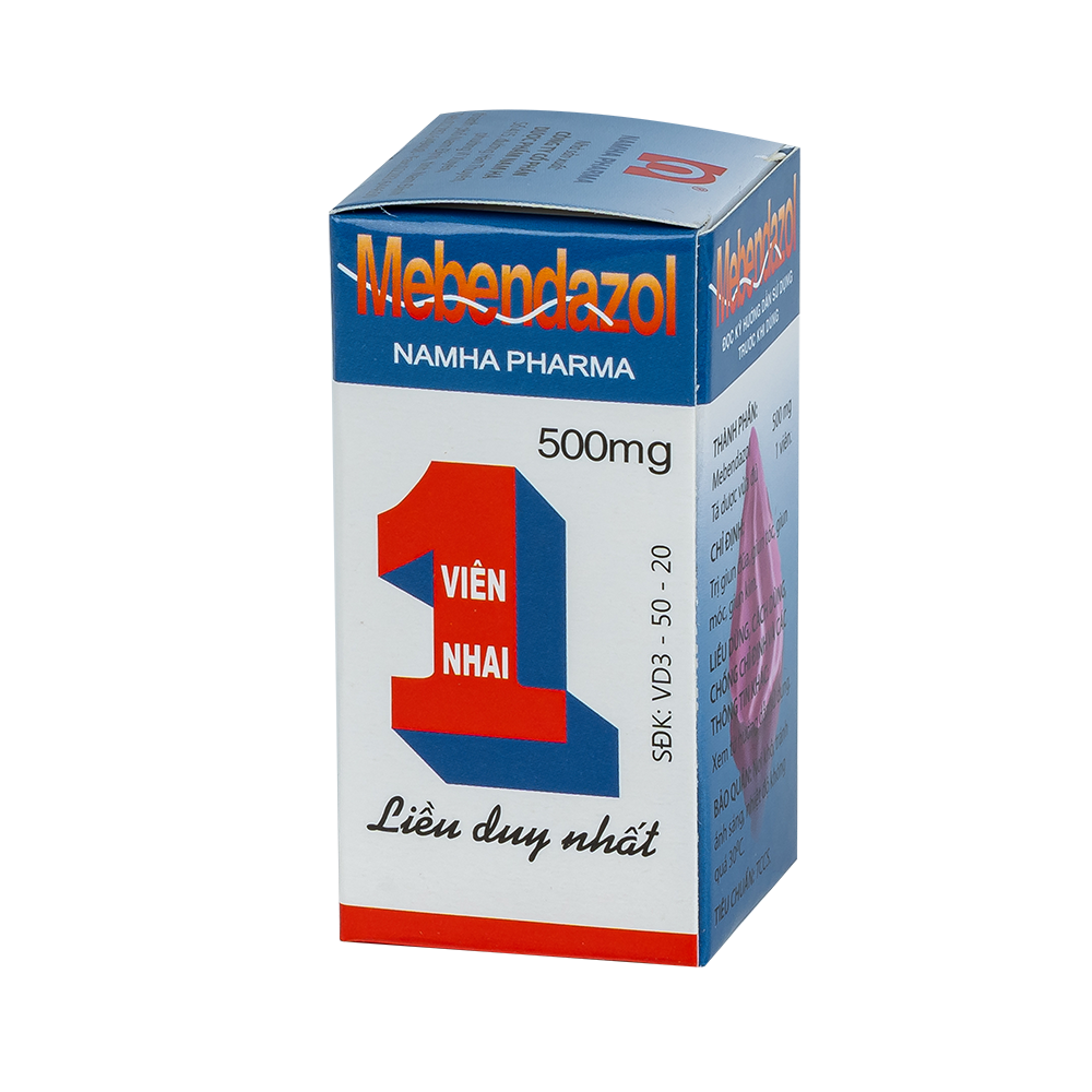 Mebendazol 500mg (Giun núi)