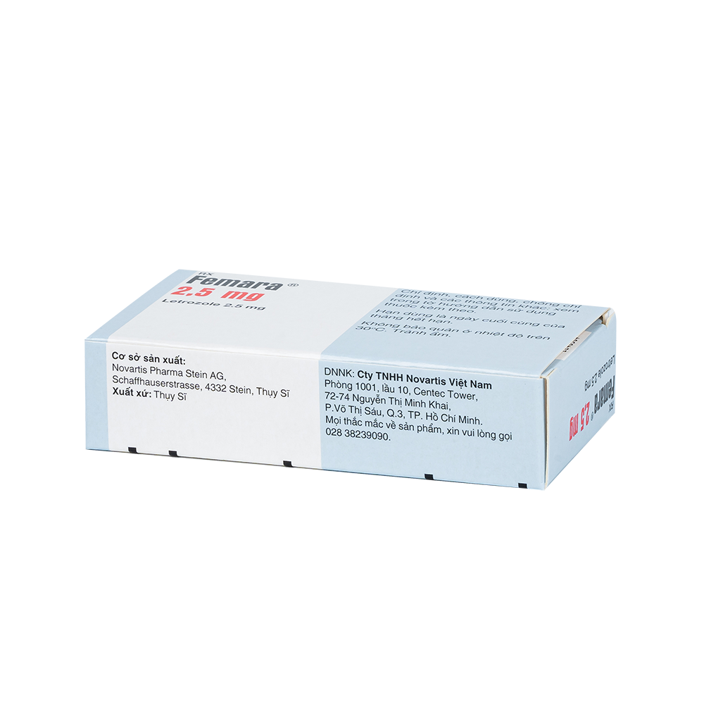 FEMARA 2.5MG 3X10 30 Viên/ hộp Novartis