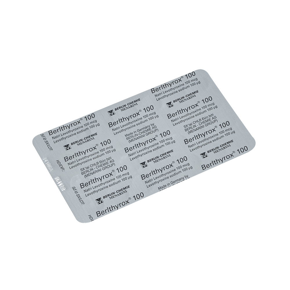 BERLTHYROX 100 Hộp 4 vỉ x 25 viên Berlin Chemie AG