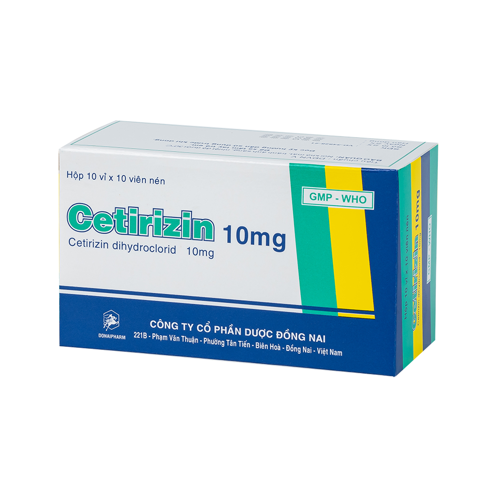 Cetirizin Hộp 10 vỉ x 10 viên