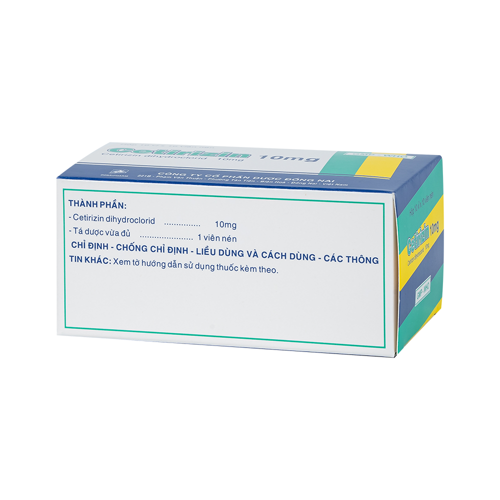 Cetirizin Hộp 10 vỉ x 10 viên