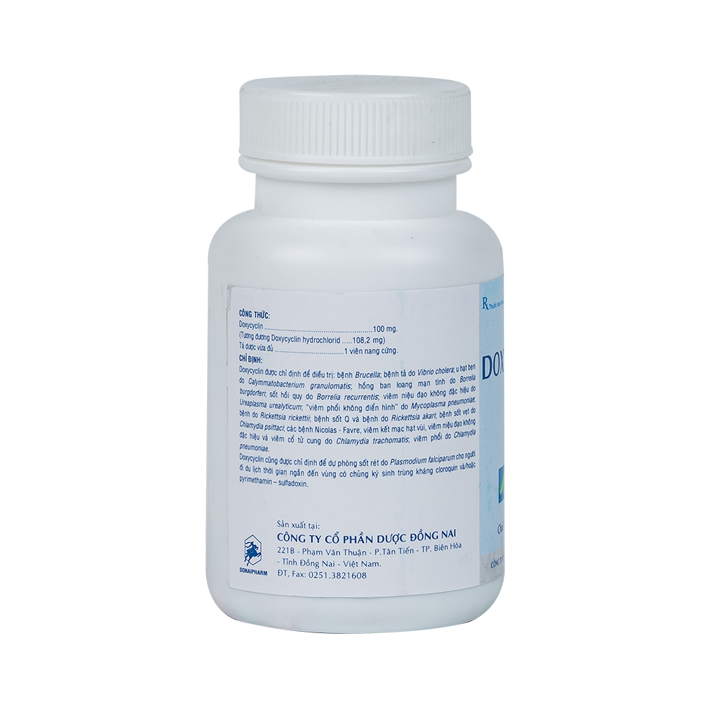 Doxycyclin 100 mg Chai 100 VNA