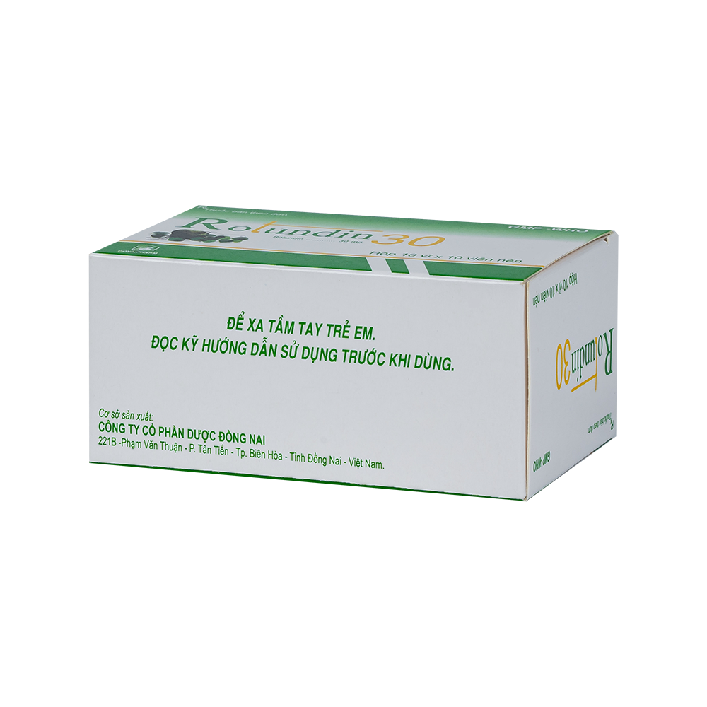 Rotundin Hộp 10 vỉ x10 viên nén
