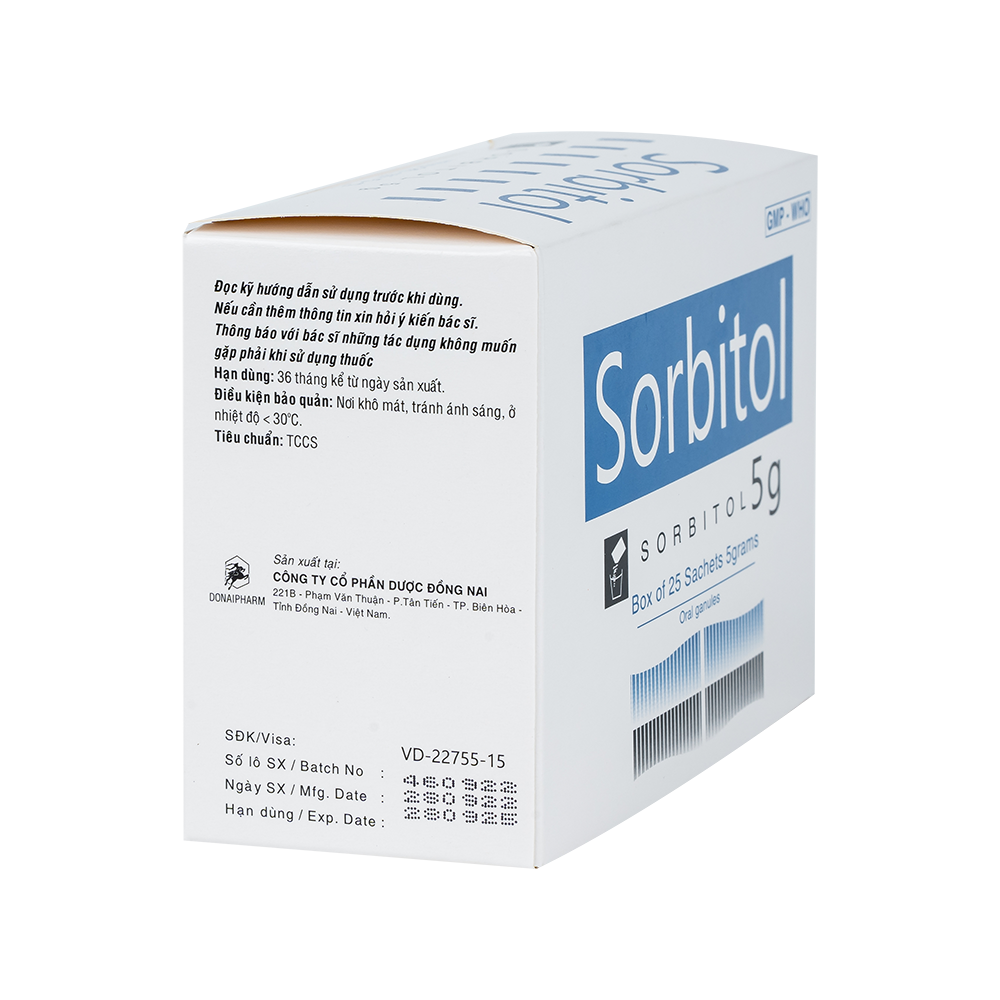 Sorbitol 5 g hộp xanh