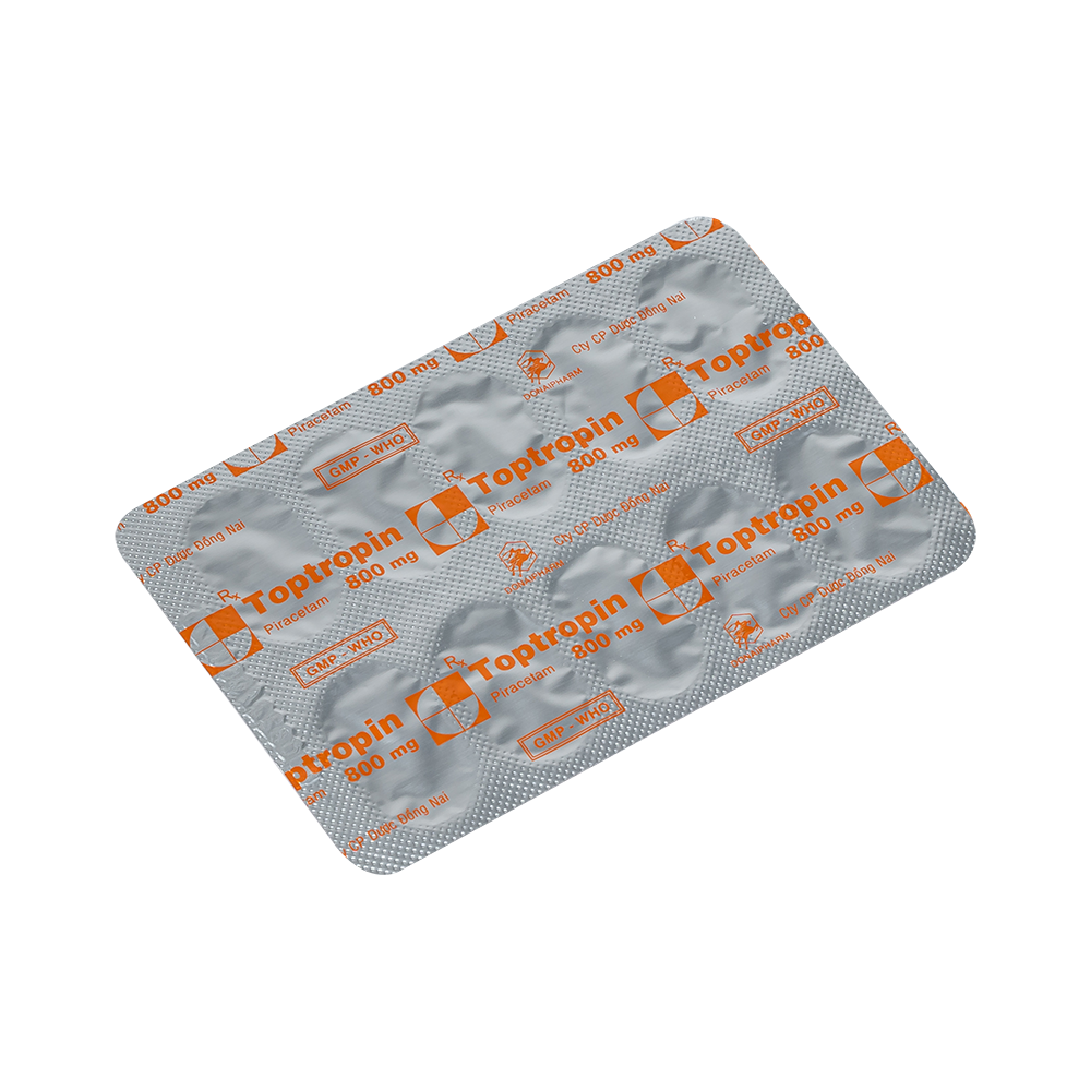 Toptropin 800 viên hồng Piracetam 800 mg