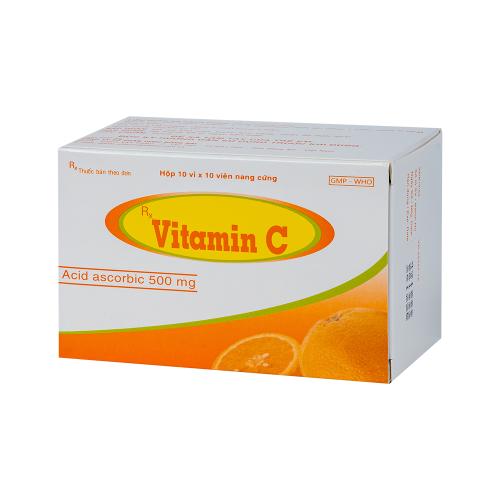 Vitamin C 500mg Hộp 10 vỉ x 10 viên nang