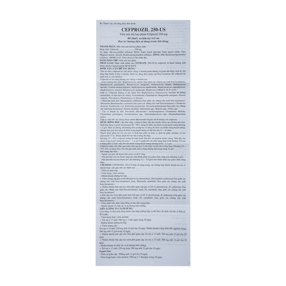 Cefprozil 250 - US