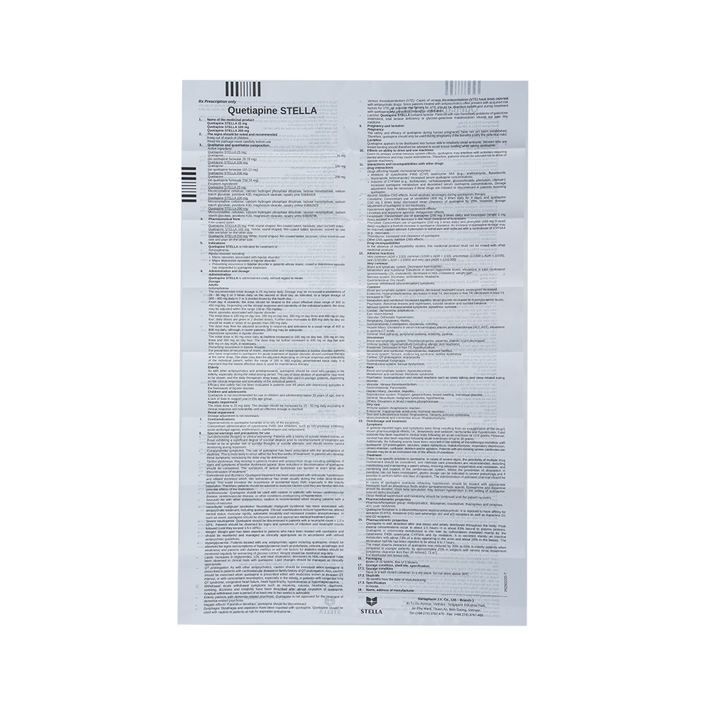 Quetiapin Stella 200mg