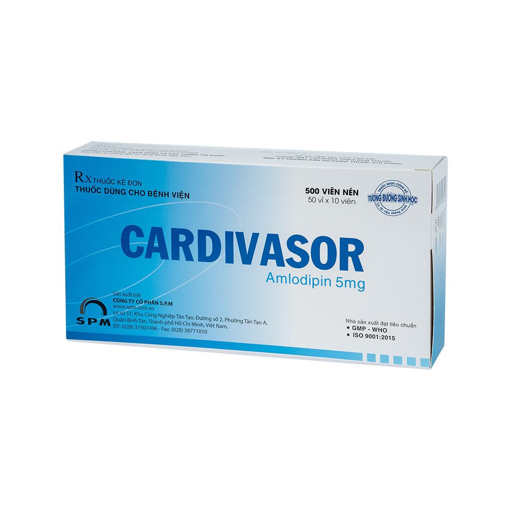 CARDIVASOR Hộp 50 vỉ x 10 viên