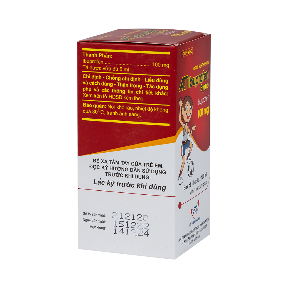 A.T IBUPROFEN syrup Hộp 1 chai 100 ml