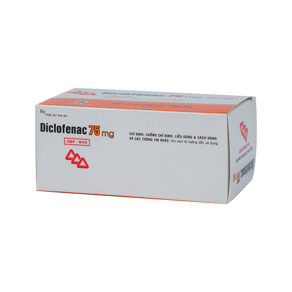 Diclophenac Hộp 10 vỉ x 10 viên