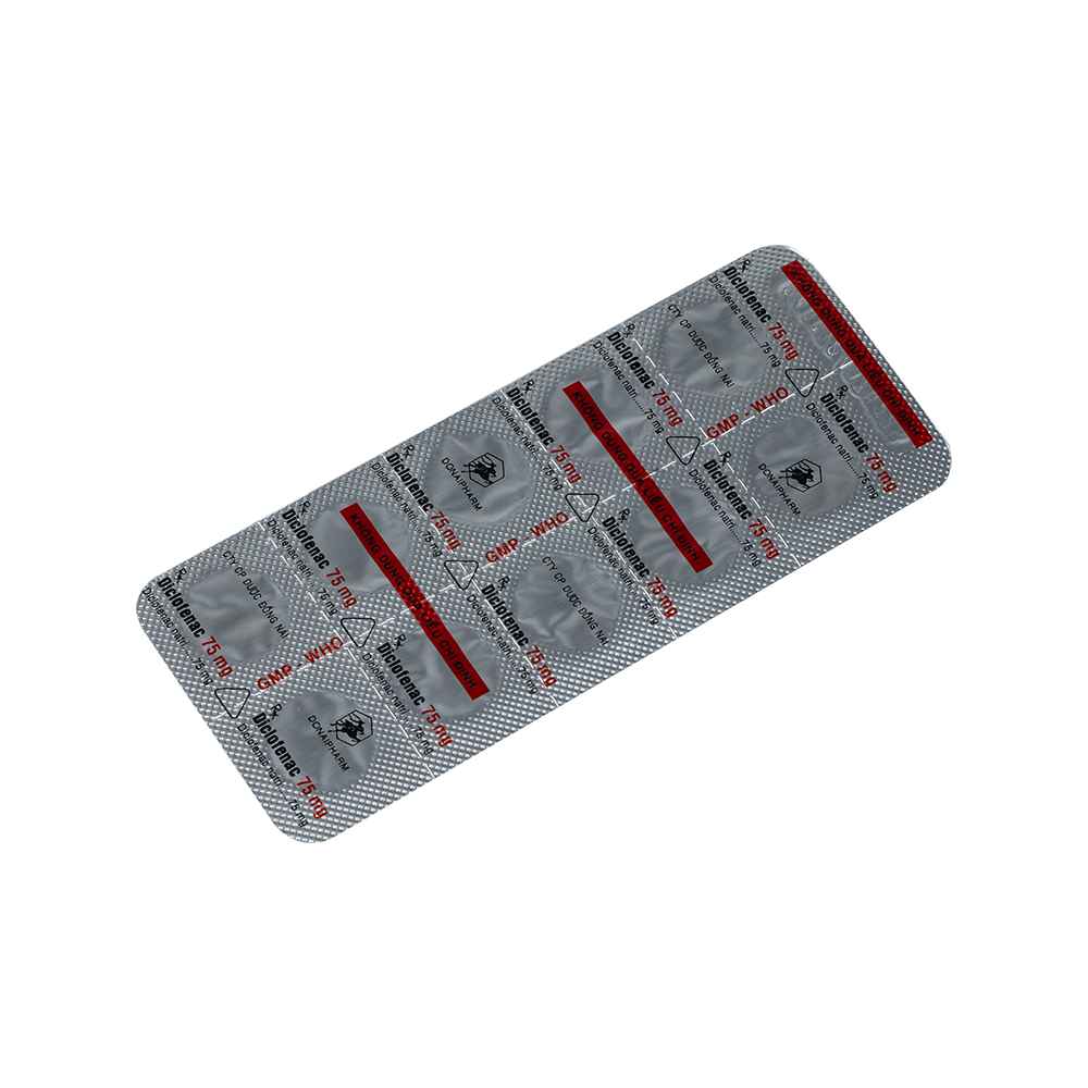 Diclophenac Hộp 10 vỉ x 10 viên