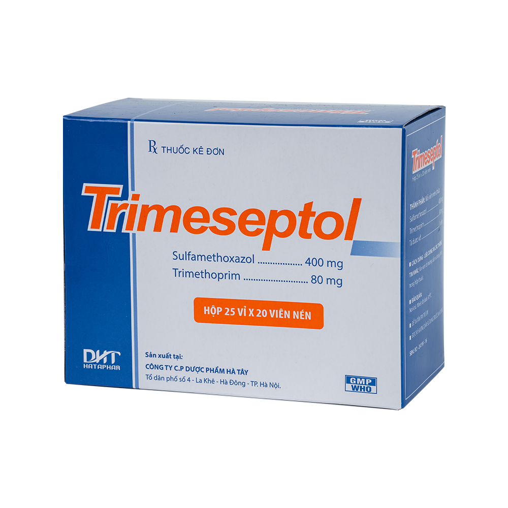 Trimeseptol nén vỉ Hộp 25 vỉ x 20 viên  Hataphar