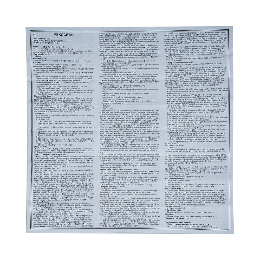 MEKOCETIN (H/5Vỉx20VNE)