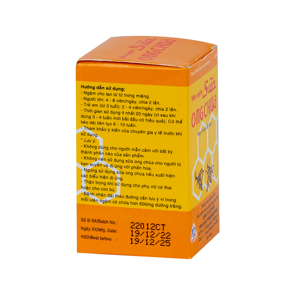 Sữa Ong Chúa (C/20Vngậm)