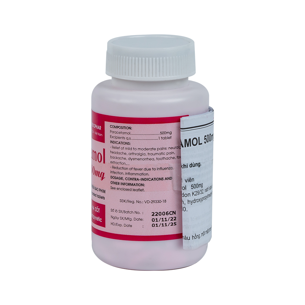 PARACETAMOL 500 (C/180VBP)