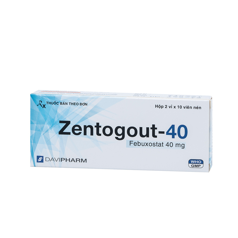 ZENTOGOUT-40 Hộp 20 Viên Davipharm
